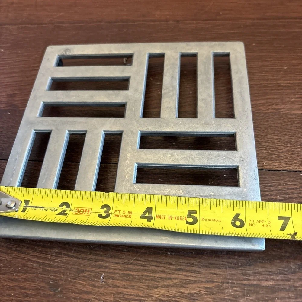 Kitchen Metal Counter Rack - Flower Plant Stand - Cooling Square - Grayish- Wall